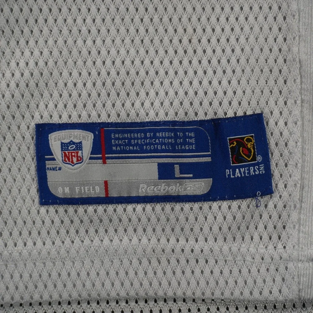 VTG Reebok NFL Jersey Kids Large White Blue Dallas Cowboys 31 Mesh Roy Williams